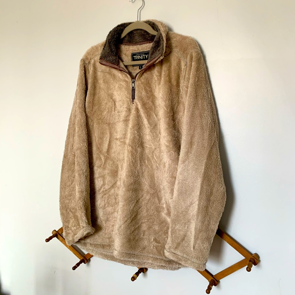 Trinity Men's Plush ¼ Zipper Pullover Sweater